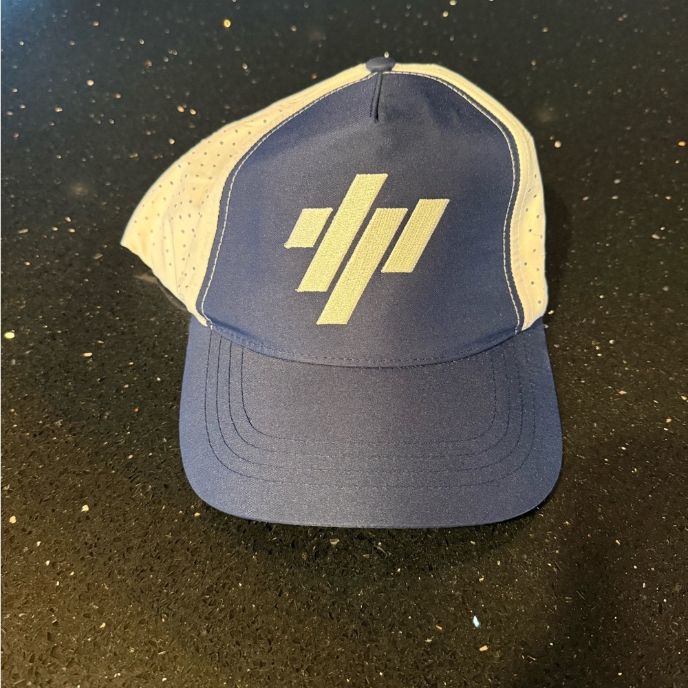 Blue And White Logo Baseball Cap